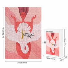 Cargar imagen en el visor de la galería, Rompecabezas fotográfico de madera (versión vertical) personalizado con patrón foto texto