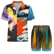 Cargar imagen en el visor de la galería, Pijama de manga corta para mujer LM093 con diseño personalizado con patrón foto texto (impresión de imágenes múltiples)