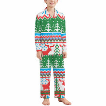 Cargar imagen en el visor de la galería, Pijama de manga larga para niños LM125 personalizado con patrón foto texto (impresión de imagen única)