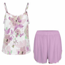 Cargar imagen en el visor de la galería, Pijama de seda con tirantes para mujer SY02 personalizado con patrón foto texto