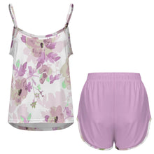 Cargar imagen en el visor de la galería, Pijama de seda con tirantes para mujer SY02 personalizado con patrón foto texto