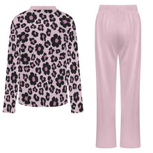 Cargar imagen en el visor de la galería, Pijama de manga larga con cuello en V para mujer B99TZ personalizado con patrón foto texto (impresión de imagen única)