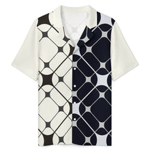 Cargar imagen en el visor de la galería, Pijama de manga corta de seda hielo para hombre LM135 personalizado con patrón foto texto (impresión de imagen única)