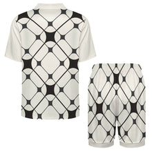 Cargar imagen en el visor de la galería, Pijama de manga corta de seda hielo para hombre LM135 personalizado con patrón foto texto (impresión de imagen única)