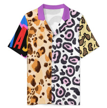 Cargar imagen en el visor de la galería, Pijama de manga corta de seda hielo para hombre LM135 personalizado con patrón foto texto (impresión de imágenes múltiples)