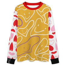 Cargar imagen en el visor de la galería, Conjunto de pijama de cuello redondo y manga larga para niños LM126 personalizado con patrón foto texto (impresión de imágenes múltiples)