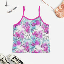 Cargar imagen en el visor de la galería, Pijama de verano para mujer pijama de tirantes de satén de 2 piezas personalizado con patrón foto texto (impresión de imagen única)