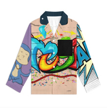 Cargar imagen en el visor de la galería, Pijama infantil de manga larga SDS059 Conjunto de ropa de dormir de 2 piezas personalizado con patrón foto texto (impresión de imágenes múltiples)