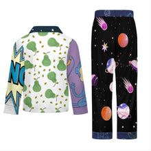 Cargar imagen en el visor de la galería, Pijama infantil de manga larga SDS059 Conjunto de ropa de dormir de 2 piezas personalizado con patrón foto texto (impresión de imágenes múltiples)