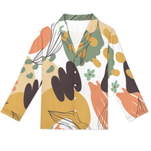 Cargar imagen en el visor de la galería, Pijama de manga larga para mujer de 2 piezas, ropa de estar por casa cálida y acogedora personalizado con patrón foto texto (impresión de imagen única)