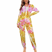 Cargar imagen en el visor de la galería, Pijama unisex para el hogar, mono, traje informal de una pieza personalizado con patrón foto texto (impresión de imagen única)