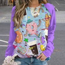 Cargar imagen en el visor de la galería, Sudadera Manga Larga con Cuello Redondo de Moda para mujer RH Personalizada con impresión completa de Dos Imágenes con Foto Logo Patrón Texto