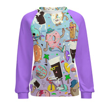 Cargar imagen en el visor de la galería, Sudadera Manga Larga con Cuello Redondo de Moda para mujer RH Personalizada con impresión completa de Dos Imágenes con Foto Logo Patrón Texto