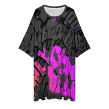 Cargar imagen en el visor de la galería, Vestido de manga corta irregular para mujer TQ personalizado con patrón foto texto (impresión de imagen única)