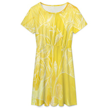 Cargar imagen en el visor de la galería, Vestido de manga corta para mujer LM414 personalizado con patrón foto texto