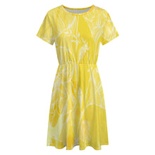 Cargar imagen en el visor de la galería, Vestido de manga corta para mujer LM414 personalizado con patrón foto texto