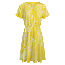 Cargar imagen en el visor de la galería, Vestido de manga corta para mujer LM414 personalizado con patrón foto texto