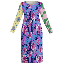 Cargar imagen en el visor de la galería, Vestido de manga larga para mujer talla grande MXLD01 personalizado con patrón foto texto (impresión de imágenes múltiples)