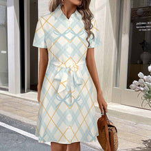 Cargar imagen en el visor de la galería, Vestido Camisero de Manga Corta para Mujer LM448 personalizado con patrón foto texto