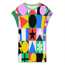 Cargar imagen en el visor de la galería, Vestido de verano de mujer con cuello redondo y manga corta LYQ116 personalizado con patrón foto texto (impresión de imágenes múltiples)