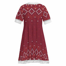 Cargar imagen en el visor de la galería, Vestido de Navidad para niñas personalizado con patrón foto texto