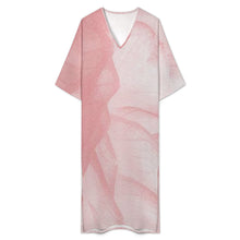 Cargar imagen en el visor de la galería, Bata de Mujer Estilo Mediterráneo con Cuello en V y Manga Corta YKL06 personalizado con patrón foto texto (impresión de imagen única)