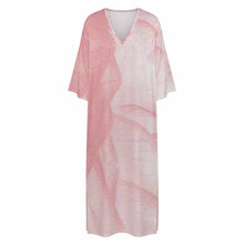 Cargar imagen en el visor de la galería, Bata de Mujer Estilo Mediterráneo con Cuello en V y Manga Corta YKL06 personalizado con patrón foto texto (impresión de imagen única)