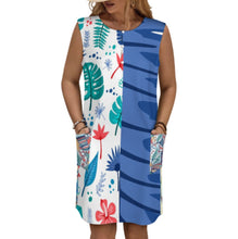 Cargar imagen en el visor de la galería, Vestido Chaleco LM456 para Mujer con 2 Bolsillos Grandes personalizado con patrón foto texto (impresión de imágenes múltiples)