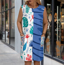 Cargar imagen en el visor de la galería, Vestido Chaleco LM456 para Mujer con 2 Bolsillos Grandes personalizado con patrón foto texto (impresión de imágenes múltiples)