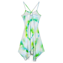 Cargar imagen en el visor de la galería, Vestido midi de tirantes con dobladillo irregular VCQ personalizado con patrón foto texto (impresión de imagen única)