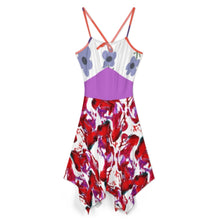 Cargar imagen en el visor de la galería, Vestido midi con tirantes finos para mujer 52XLD177 personalizado con patrón foto texto (impresión de imágenes múltiples)