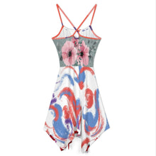 Cargar imagen en el visor de la galería, Vestido midi con tirantes finos para mujer 52XLD177 personalizado con patrón foto texto (impresión de imágenes múltiples)