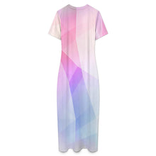 Cargar imagen en el visor de la galería, Vestido midi ajustado de manga corta MXLD151 para mujer RRDCQ personalizado con patrón foto texto (impresión de imagen única)