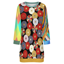 Cargar imagen en el visor de la galería, Vestido Suéter de Manga Larga para Mujer LM565 personalizado con patrón foto texto (impresión de imágenes múltiples)