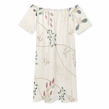 Cargar imagen en el visor de la galería, Vestido con hombros descubiertos para mujer F9Q vestido sexy informal de verano personalizado con patrón foto texto