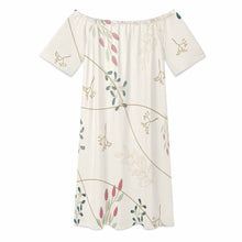 Cargar imagen en el visor de la galería, Vestido con hombros descubiertos para mujer F9Q vestido sexy informal de verano personalizado con patrón foto texto