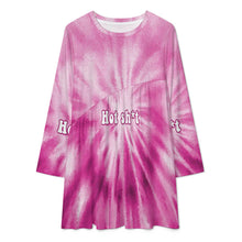 Cargar imagen en el visor de la galería, Vestido de manga larga para mujer F72Q Vestido estilo empalme informal personalizado con patrón foto texto (impresión de imagen única)