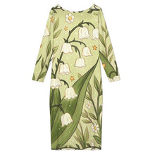Cargar imagen en el visor de la galería, Vestido holgado de manga larga para mujer ADQ personalizado con patrón foto texto