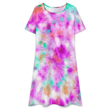 Cargar imagen en el visor de la galería, Vestido de mujer F77Q vestido de manga corta personalizado con patrón foto texto (impresión de imagen única)