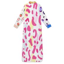 Cargar imagen en el visor de la galería, Vestido camisero largo de manga larga para mujer B9S personalizado con patrón foto texto (impresión de imágenes múltiples)