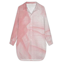 Cargar imagen en el visor de la galería, Vestido camisero de manga larga para mujer KCS personalizado con patrón foto texto