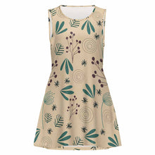 Cargar imagen en el visor de la galería, Vestido clásico sin mangas con cuello redondo para mujer MXLD10 personalizado con patrón foto texto