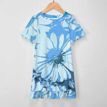 Cargar imagen en el visor de la galería, Vestido de verano para niñas vestido de manga corta F5Q personalizado con patrón foto texto (impresión de imagen única)