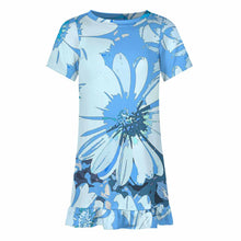 Cargar imagen en el visor de la galería, Vestido de verano para niñas vestido de manga corta F5Q personalizado con patrón foto texto (impresión de imagen única)