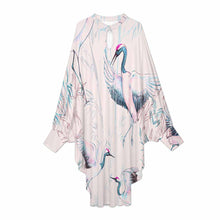 Cargar imagen en el visor de la galería, Vestido Dolman casual de manga larga para mujer WQ talla grande ajuste holgado personalizado con patrón foto texto