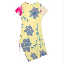 Cargar imagen en el visor de la galería, Vestido de mujer de manga corta con abertura lateral alta y cordón de ajuste A44Q personalizado con patrón foto texto (impresión de imágenes múltiples)