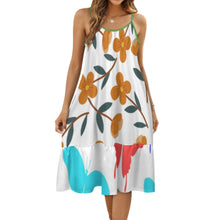 Cargar imagen en el visor de la galería, Vestido de falda con tirantes finos ajustables y sueltos para mujer KQ personalizado con patrón foto texto (impresión de imágenes múltiples)