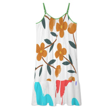 Cargar imagen en el visor de la galería, Vestido de falda con tirantes finos ajustables y sueltos para mujer KQ personalizado con patrón foto texto (impresión de imágenes múltiples)