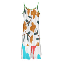 Cargar imagen en el visor de la galería, Vestido de falda con tirantes finos ajustables y sueltos para mujer KQ personalizado con patrón foto texto (impresión de imágenes múltiples)
