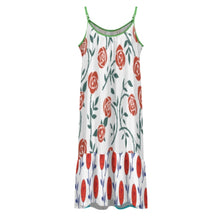 Cargar imagen en el visor de la galería, Vestido de falda con tirantes finos ajustables y sueltos para mujer KQ personalizado con patrón foto texto (impresión de imágenes múltiples)